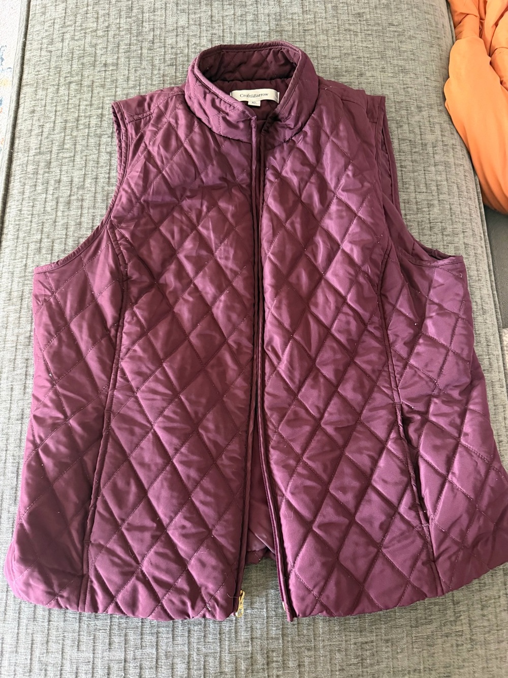 Coldwater Creek Quilted Sleeveless Vest - Plum